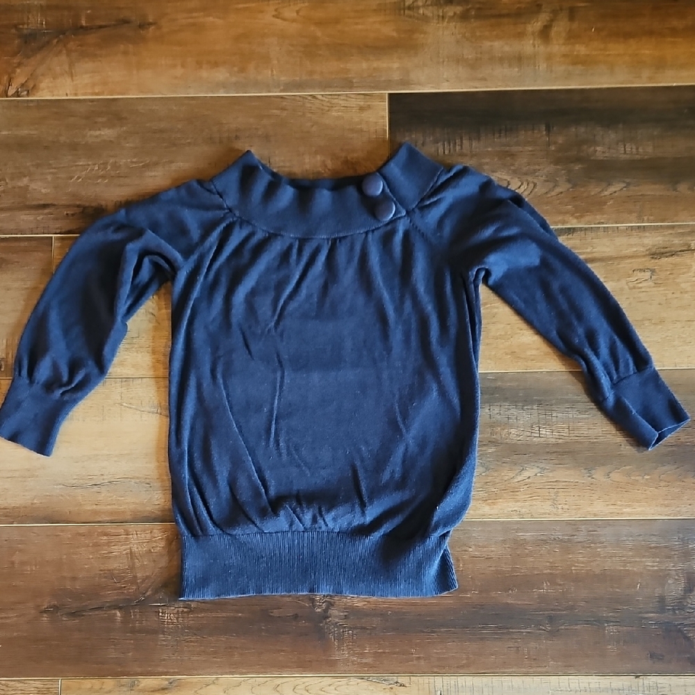 Banana Republic Blue Cowl Neck Sweater